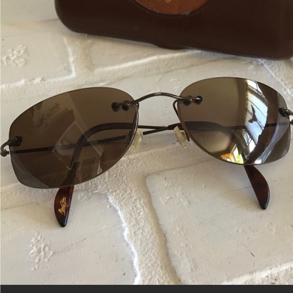 maui jim wire frame sunglasses